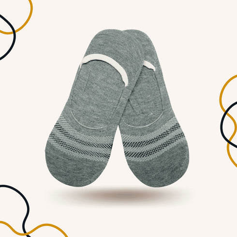 Pixel Stripes No Show Socks Grey - SOXO #1 Imported Socks Brand in Pakistan
